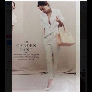🌷⬇️⬇️Jcrew WHITE Garden Pant. Worn once, SOLD OUT